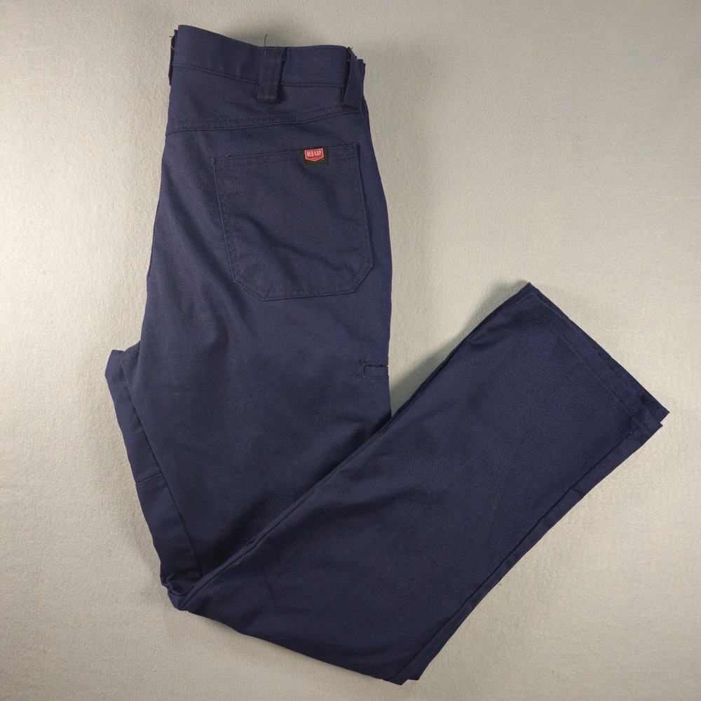 Red Kap‎ Men's Work Pants 32x32 Navy Blue Industrial Utility Uniform PT2LNV2
